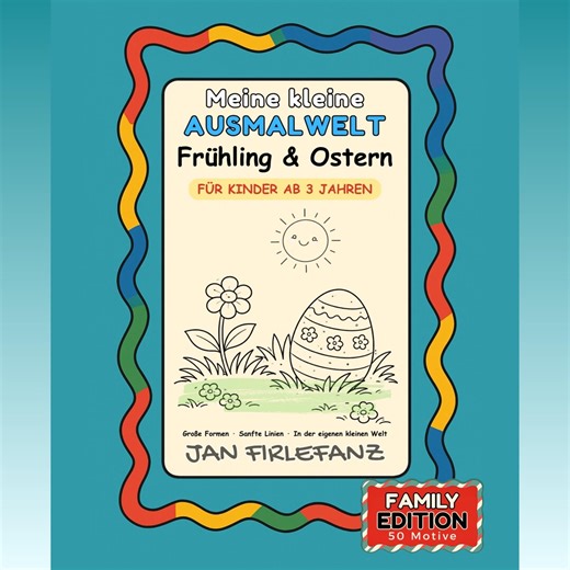 My Little Coloring World – Spring & Easter | Calm Coloring Book for Children Ages 3 and up | Printable PDF - Etsy