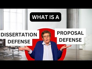Ace Your Proposal/Dissertation Defense | Professor Explains