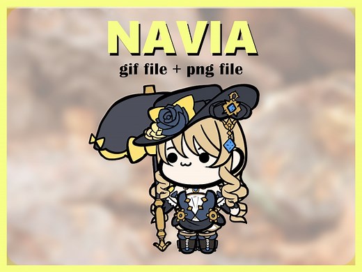 Chibi Animation - Genshin Impact - Navia (gif and Png) - Etsy