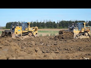 Cat D9T Dozers Stripping Topsoil