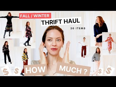 Thrift Store Haul Fall / Winter | Try on with me | 20 Absolute Scores