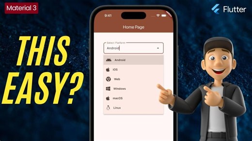 Dropdown Menu in Flutter Made Easy | Material 3 DropdownMenu Tutorial | Manoj Kulkarni