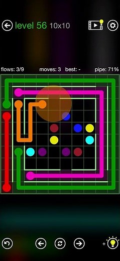 Flow Free - Walls - Courtyard Spin - Level 56 (10x10)