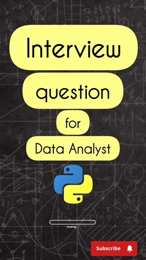 Interview question for Data analyst #python #viral #shorts #dataanalytics #interview #learnpython
