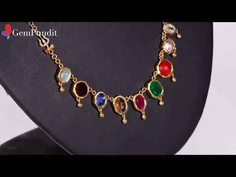 Navratna Custom Made Pendant By #gempundit | Happy Customer | World Class Design | Rarest