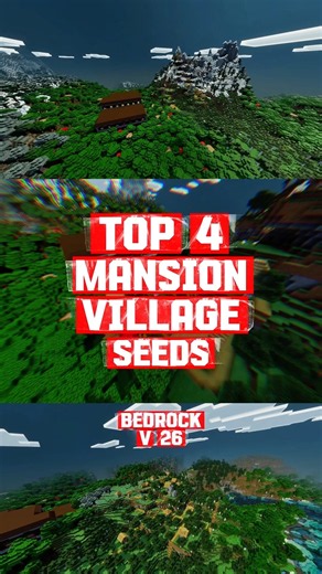 🌳Top 4 Woodland Mansion Village Seeds in Minecraft Bedrock 26
