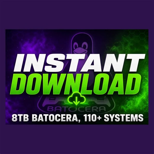 ⚡ 8TB Batocera DOWNLOAD For Windows PC - Fully Loaded - Plug and Play! Instant download. Plug & play. Link in bio. #Batocera #retrogaming #emulation #retrogames #arcade #emulator #gaming #retro #nostalgia #mancave