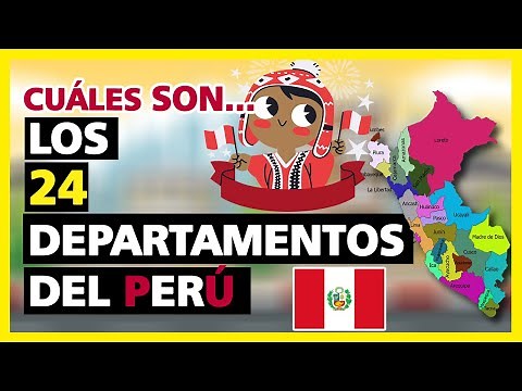 Los 24 Departamentos del Perú I COMPLETO PARA TU TAREA I RÁPIDO EN 2 MINUTOS🔴⬜🔴