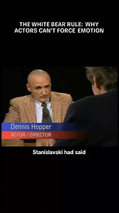 This legendary interview snippet captures Dennis Hopper dropping a profound piece of acting wisdom rooted in Stanislavski’s paradox: the impossibility of *not* thinking about a white bear. That simple rule unlocks the secret to why trying to *force* genuine emotion as an actor never works. Hopper masterfully connects this psychological barrier to the struggles and triumphs of his iconic career. Pure insight into the creative paradox! #ActingTips #Stanislavski #DennisHopper #MethodActing #ForcedE