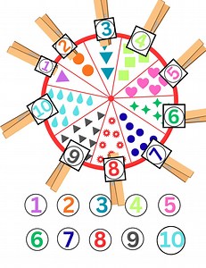 Number 1–10 Matching Game | Printable Math Wheel for Kids | Preschool & Kindergarten Counting Activity | Fine Motor Learning Tool PDF - Etsy UK