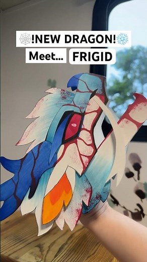 NEW DRAGON PUPPET!! ❄️ Matching dragons with ​⁠‪@Criosphinx.‬ #dragonpuppet #paperdragon #dragon