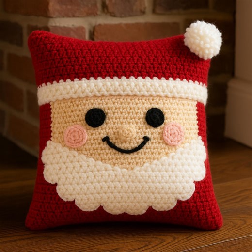 Crochet Santa Pillow Pattern, Easy Holiday Decor (PDF Pattern) - Etsy UK