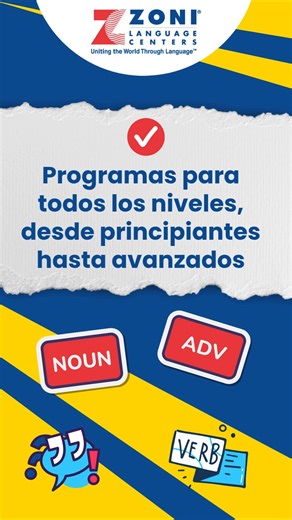 📚 Inglés que abre puertas. Experiencia que transforma. En Zoni Language Centers, aprender inglés es mucho más que asistir a una clase. Es formar parte de una comunidad activa y solidaria, con profesores reales que te ayudan a alcanzar tus metas reales. Ya sea para el trabajo, los estudios o tu vida diaria: ✅ Horarios flexibles que se adaptan a ti ✅ Clases presenciales y en línea con instructores calificados ✅ Programas para todos los niveles, desde principiantes hasta avanzados ✅ Un verdadero a