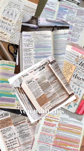 JORDAN | Evangelist | Bible Study on Instagram: "Highlighting Tips for Your Bible Study: Choose a Color Code - Use different colors for themes like love, wisdom, guidance, or promises. This helps you easily find verses by topic! Underline Key Phrases - For powerful lines that stand out, underline or use a bold color to make them pop. Add Notes & Reflections - Jot down thoughts, prayers, or questions in the margins. This deepens your connection and understanding. Use Sticky Notes or Tabs Add a st
