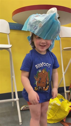 do you like my diaper hat? -- baby Marion 47