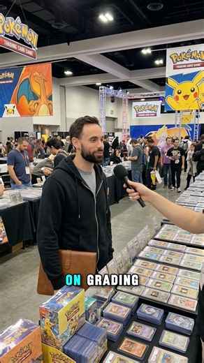 We asked people at the card show for their best card grading tips 👀 #pokemon #pokemoncards