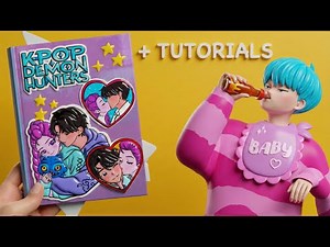 DIY KPOP DEMON HUNTERS GAME BOOK + TUTORIALS