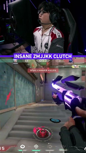 Inside the comms of ZmjjKK’s clutch 🐐 #VALORANTMasters #valorant #shorts #vct