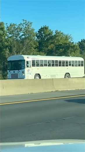 Blue Bird T3re Activity Bus Heading on A Field Trip In Auburn CA while I was on interstate 80 with