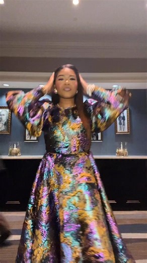 Love to see clients in their custom swing dresses made by me🥰 #customdress #brocade #modestfashiom #churchfashion #COGIC | Ky-lia Oneal