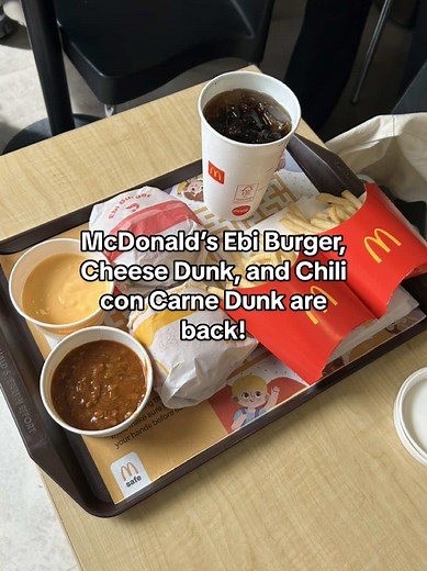 McDonald's Ebi Burger and Dunks Return!