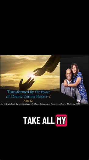 Let’s continue with this series of Divine Destiny Helpers part 2 this Sunday Morning at Christian Community Church of God. Live on Facebook and YouTube. cccogfl.org