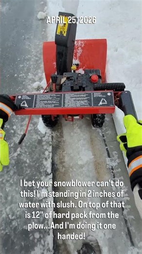Snowblowing on April 25, 2026. #snowblower #bestkindbuddy #newfoundland #newfoundlandwinter