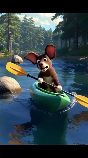 "Max the Dog Goes Wildwater Canoeing! 🐶🛶Epic Whitewater Adventure (Animation)