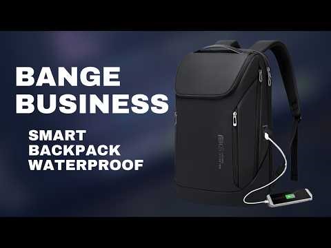 BANGE Business Smart Backpack – Waterproof 15.6” Laptop Travel Backpack with USB Charging Port