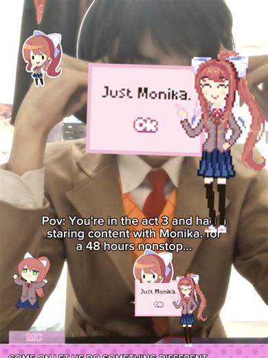 How to delete Monika #ddlc #ddlccosplay #dokidokiliteratureclub #mc #monika