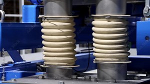 vibrating platform and extruder operation for the production