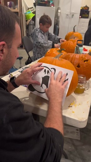 Creative Pumpkin Carving with Kirby Stencil