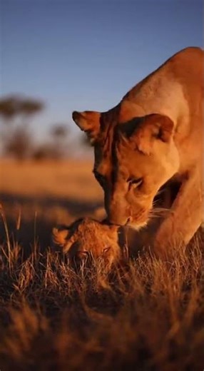 Dad lion tried to discipline the cub… and got a fierce surprise #wildlife #lionking #nature
