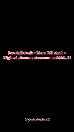 Java + MERN Full Stack =Highest Placement Combo 2026! #fullstackdeveloper #placement2026 #codingtips