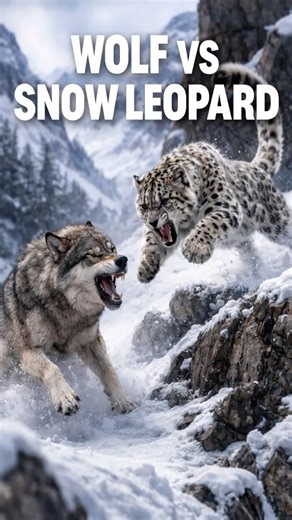 Wolf vs Snow Leopard l Power vs Agility