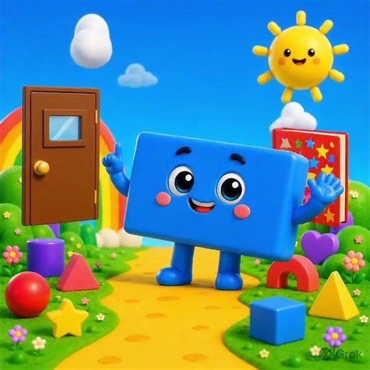 Rectangle Shape for Kids 🟦 | I Am a Rectangle | Shapes Learning #shorts