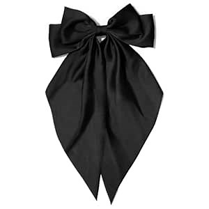 Big Hair Bows for Women: Silky Satin Hair Clips with Long Tails, Cute Ribbons and Coquette Barrettes for Girls