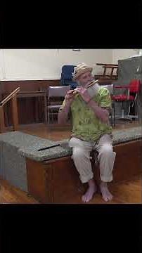 Richard Keller demonstrates bamboo flute & plastic fife