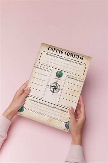 Coping Compass Mindfulness & Coping Skills Worksheet, Dbt-inspired Therapy Printable, Resource for Teens and Adults - Etsy UK