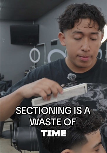 Sectioning is a waste of time, and time is money 💰 | sectioning hair men