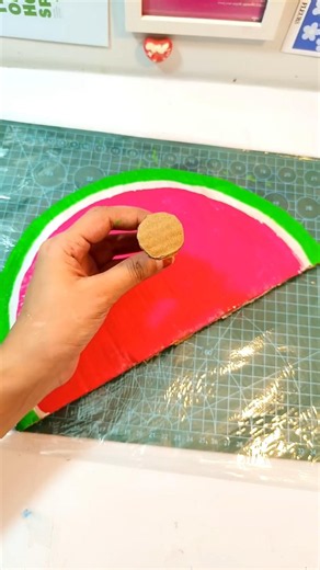 Making a Cute Watermelon Craft for My Wall