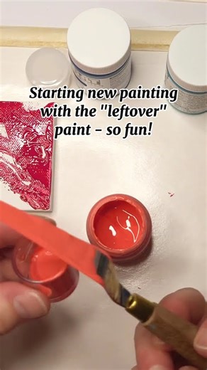 Art tip: decanting paint and starting new painting