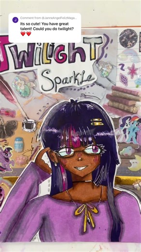 Drawing twilight sparkle as human ✨#mlp #artcommunity #artist #art #sketchbook #drawing #mlps #draw