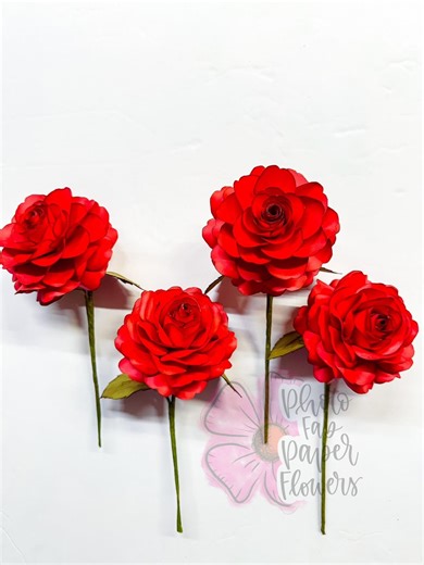 Rose Mini Flower Digital File | PNG | SVG | Paper Flower Tutorial | Paper Flower | Small Paper Flowers | Flower Template - Etsy