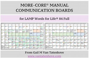 More-Core© Manual Communication Board: LAMP Words for Life® 84 Full