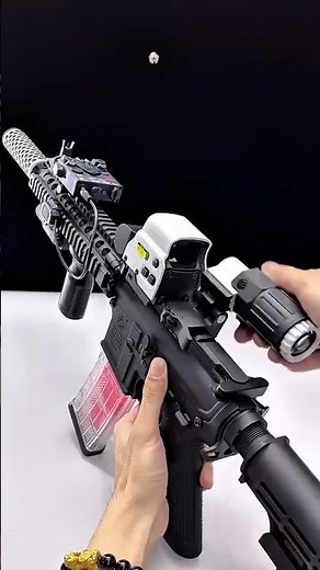 Tactical M4A4 Gel Blaster: Smoke Tracer & Magnifier! 💨✨