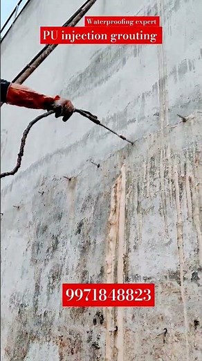 PU injection grouting service pu waterproofing pressure grouting #injectiongrouting #somawat