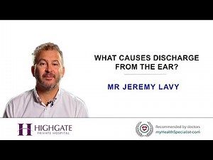 What causes discharge from the ear?