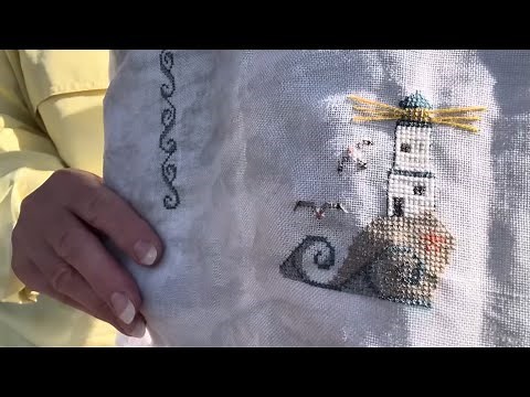 HOMEWORK'S DONE! SO DEB AND LIZ ARE STITCHING WITH THEIR FLOSS FRIENDS!... CSV257