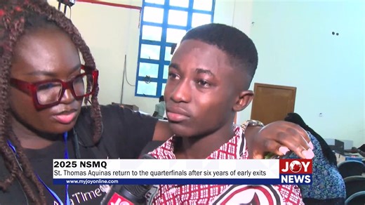 NSMQ 2025: St. Thomas Aquinas return to the quarterfinals after six years of early exits. #NSMQOnJoy | JoyNews